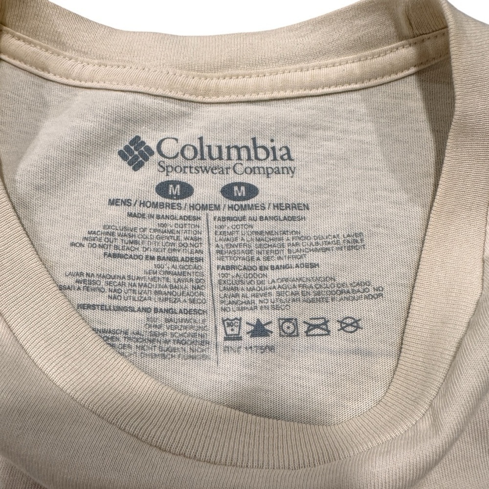 Columbia T-Shirt Mens Rib Knit Crewneck Graphic Logo Saguaro Size Medium - Picture 3 of 6